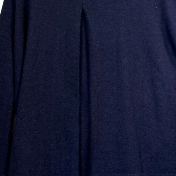 COS Alpaca Wool Back Pleat Cardigan Sweater Knit Button Cozy Minimalist Navy S - Picture 12 of 15